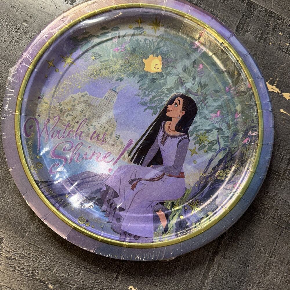 Wish Disney Movie Asha Kids Birthday Party 9" Paper Dinner Plates